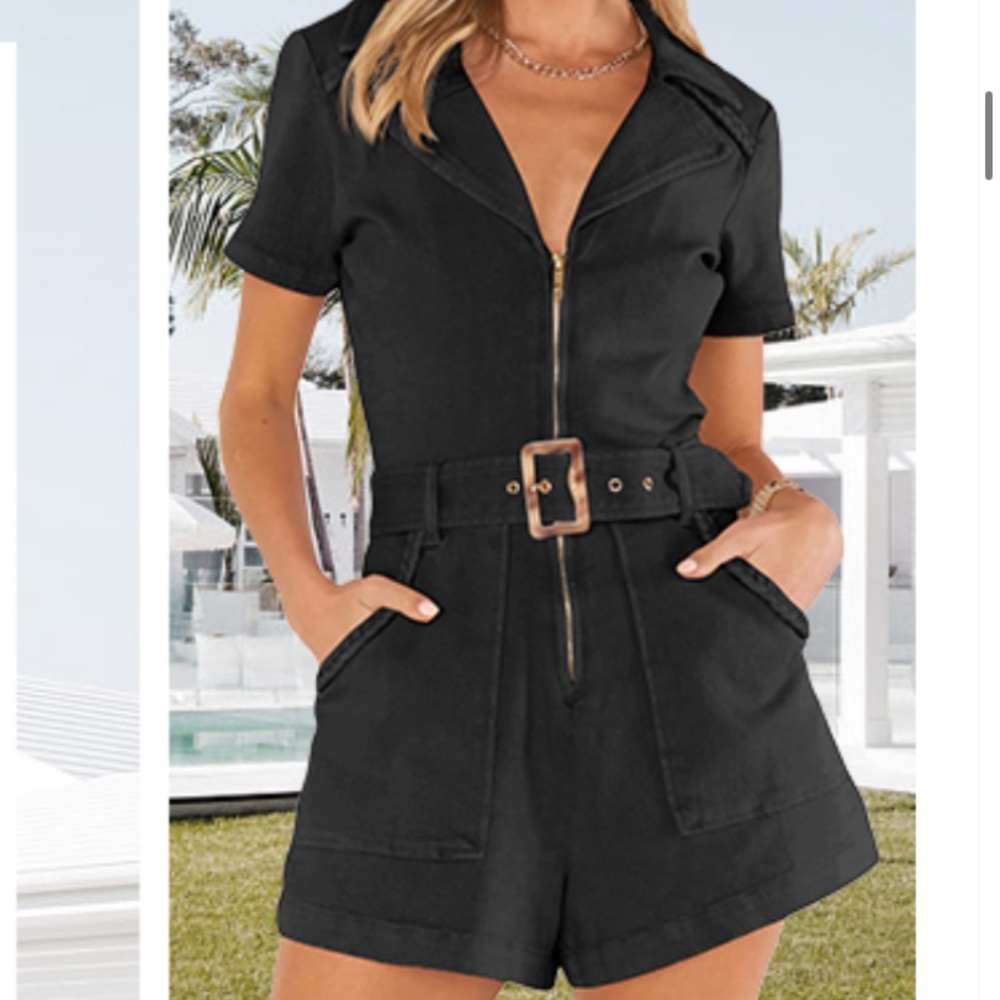 Black Zippered Jumpsuit